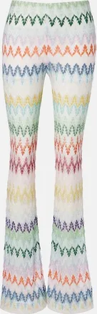 Missoni Open-knit lam&eacute; flared pants