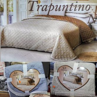 Trade Shop Trade Shop - Trapuntino Matrimoniale 255x255cm Con Bordi Merlettati Colore E Fantasia Casuale
