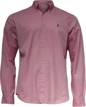 Ralph Lauren Slim Fit Button Down Shirt in Pink Cotton
