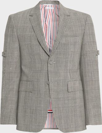 Thom Browne Men & apos;s Fit 1 Single-Breasted Prince of Wales Sport Coat