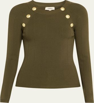 L'agence Gretchen Button Knit Pullover