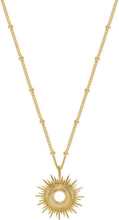Estella Bartlett Sunburst Pendant Necklace in Gold at Nordstrom