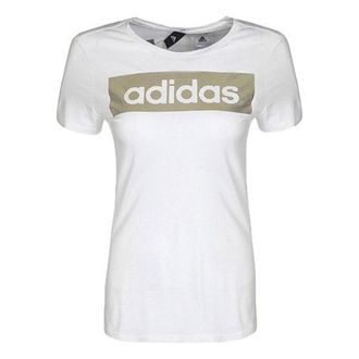 adidas (WMNS) adidas Essentials Logo T-Shirt Asia Sizing White Gold CD1981