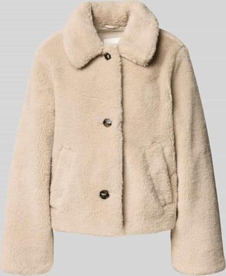 Mazine Regular Fit Jacke aus Kunstfell mit Umlegekragen in Beige, Größe XXL