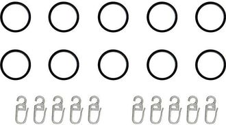 Indeko Gardinenring für Vorhangstangen bis Ø 20 mm