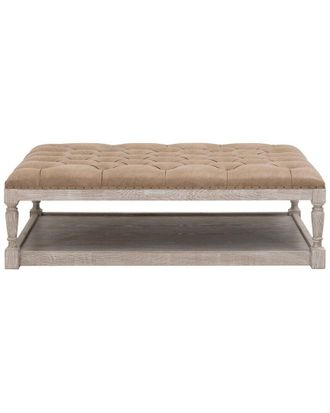 Essentials For Living Townsend Tufted Upholstered Rectangle Coffee Table