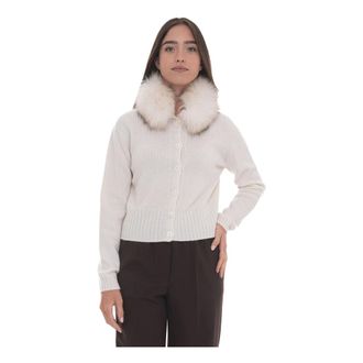 VANIS&Eacute; Cardigans, female, White, M, Short Cardigan with Buttons