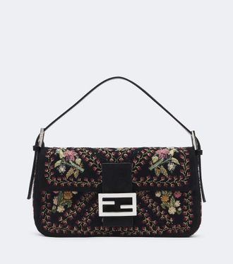 Fendi Borsa a spalla Baguette 26424 in suede