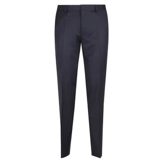 HUGO BOSS Hugo, Suit Trousers, male, Blue, Size: 3XL Slim-fit trousers in virgin-wool serge