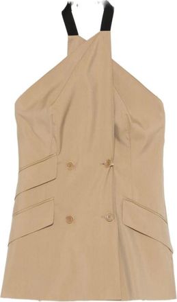 Max Mara Mouwloze Tops - Dames - Tops zonder mouwen - Bruin - XS - Tops