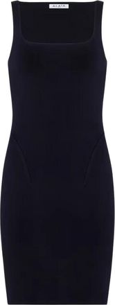 Alaia Abito corto aderente in maglia di seta - - Dresses - Donna - Nero - M