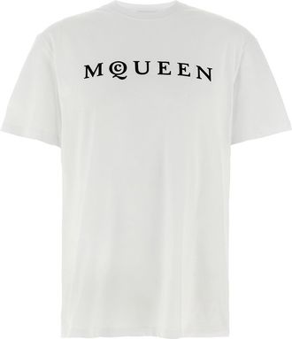 Alexander McQueen Mcqueen T Shirt Bianco/Nero-Uomo