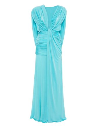 CHRISTOPHER ESBER ripple drape dress - women - Silk - 10 - Blue