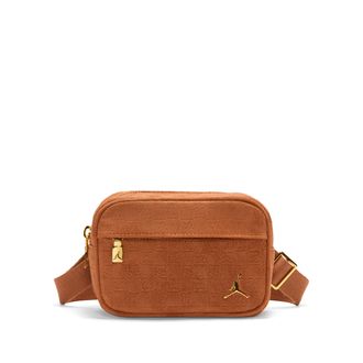 Nike Jordan Mens Jordan Suede Monogram Camera Bag (1.5L) in Brown | MA9207-X6X