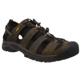 Keen Targhee III Leather Textile Mens Hook and loop Sandals - Bison Mulch - Size:UK 13