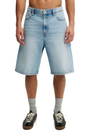 Cotton On Mens Super Baggy Jort in Carpenter Pipeline Blue at Nordstrom, Size 34