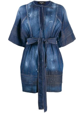 Dsquared2 denim dress - women - Cotton/Spandex/Elastane - 40 - Blue