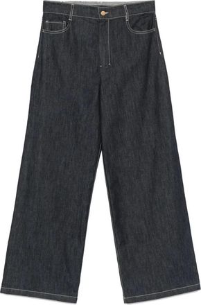 Max Mara Denim Wijde Pijp Broek - Dames - Regular Fit Jeans - Blauw - S - Denim - Jeans