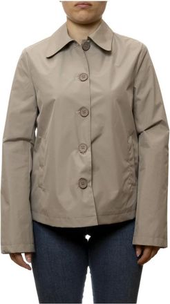 Censured Jassen, Dames, Beige, S, Nylon, Licht Knop Jasje