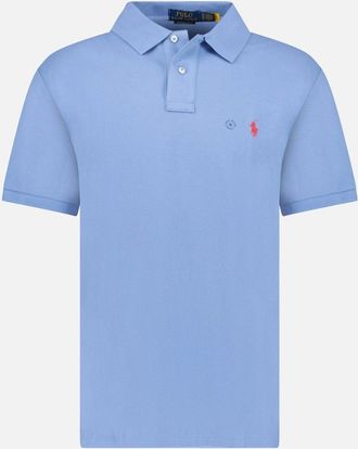 Polo Ralph Lauren Mens Polo Ralph Lauren Custom Slim Fit Mesh Polo Shirt in Campus Blue - Size: 36