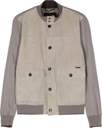 Moorer KANT-KMU panelled jacket - men - Leather/Polyamide/Polyester - 50 - Neutrals