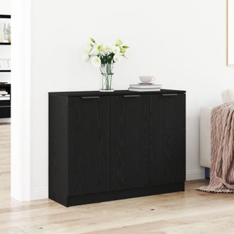 Berkfield Home Sideboard Black Oak 90, 5x30x70 cm Engineered Wood | Size: 5 x 30 x 70 cm
