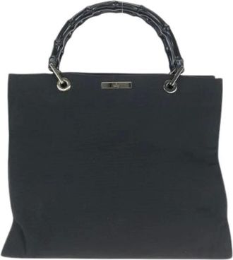 Gucci Borsa in Nylon con Bamboo Pre-owned - - Pre-owned - Donna - Nero - ONE SIZE