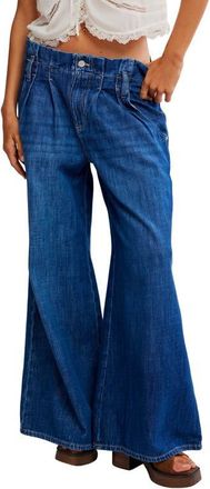 Free People Forager High Waist Superwide Leg Jeans in Nomad at Nordstrom, Size 26