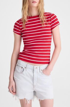 Madewell The 90s Crewneck Cotton T-Shirt in Varsity Red at Nordstrom, Size Xx-Small