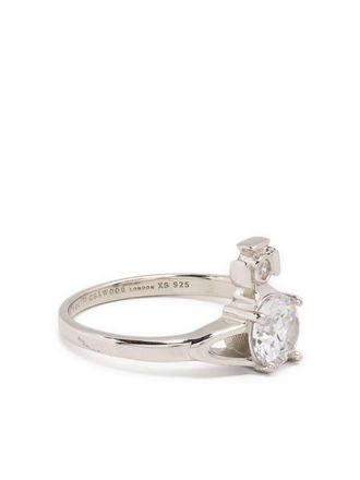 Vivienne Westwood Reina Petite ring verfraaid met kristallen - Zilver
