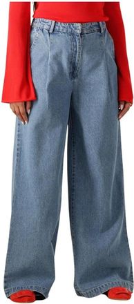 Modstr&ouml;m Wijde Pijp Jeans voor Vrouwen - Dames - Loose Fit Jeans - Blauw - S - Jeans