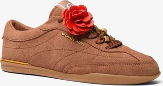 Michael Kors Nolan Embellished Suede Sneaker