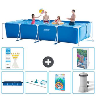 Intex Piscina Con Estructura Rectangular - 450x220x84 Cm - 7-piezas S125