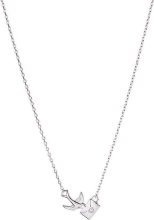 Alex and Ani Love Letter Inline Necklace in Silver at Nordstrom