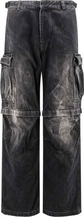 Balenciaga Pantaloni Cargo Black Denim