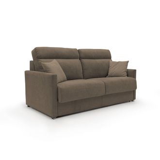 Divani.Store Divani.store - Margot Sof&aacute; Cama Convertible En Tela Suave Impermeable 156 Cm (mat.120x197) Marr&oacute;n