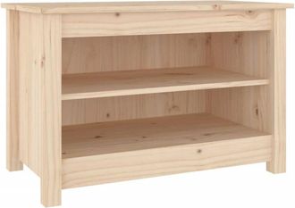 vidaXL Shoe Bench 70x38x45.5 cm Solid Wood Pine vidaXL