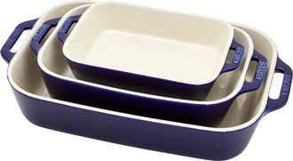 Staub Ceramic 3-pc Rectangular Baking Dish Set
