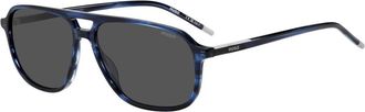 HUGO BOSS HG 1398/S Zonnebril - Heren - Zonnebrillen - Blauw - 58 MM - Accessoires