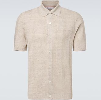 Brunello Cucinelli Linen and cotton polo sweater