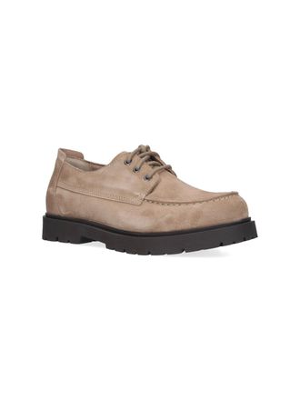 Birkenstock Unisex Flat Shoes Beige Leather