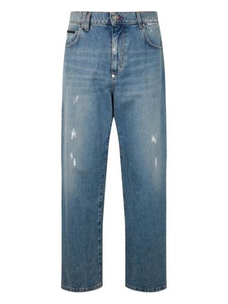 Philipp Plein distressed-detail jeans - Blue
