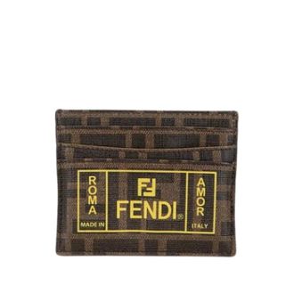 Fendi Pre-owned Wallets, female, Brown, Size: ONE SIZE Pre-owned Card Holder