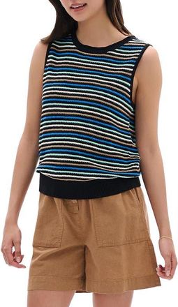 Hatley Kate Desert Stripe Cotton Sweater Vest in Black at Nordstrom, Size X-Small