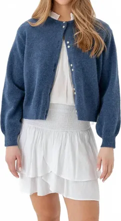 Part Two Ninell Cardigan In Navy Blue
