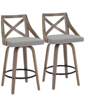 LumiSource Set Of 2 Charlotte Counter Stools