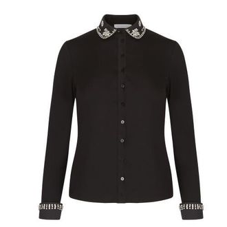 Anne Fontaine Gabriella Shirt in Black at Nordstrom, Size 38 Eu