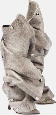 Y / Project Snap faux leather knee-high boots