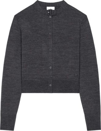 Courr&egrave;ges Vest met gesp knopen - Grijs