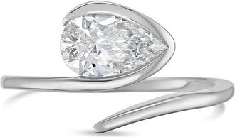 Diana M. Jewels PLATINUM 8.00CTS LAB GROWN PEAR SHAPE DIAMOND FASHION RING